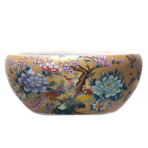 Pot Jingdezhen Flower and Bird Gold, 景德镇陶瓷