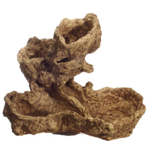 Pot Fiber Wood Texture (Irregular, Rockery with Spring, Hole) 30cm