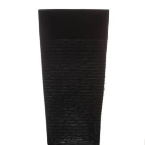 Pot Tall Black Square Wall Fiber