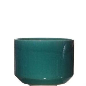 Pot Mtall Cylindrical Celadon Turquoise