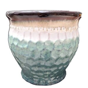 Pot Large Honey Comb Light Blue