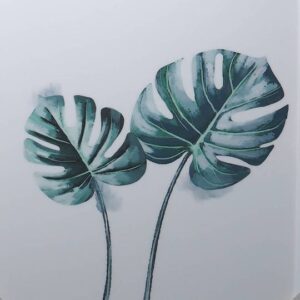 Portrait monstera print