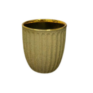 Pot Ceramic Gold Pattern