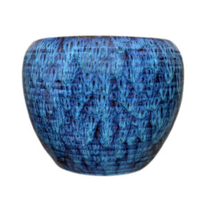 Pot Ceramic Peacock Dark Blue