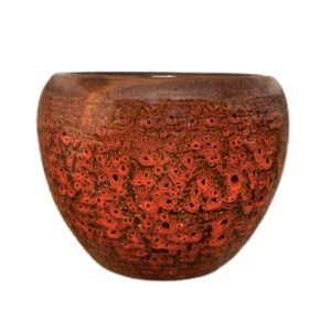 Pot Ceramic Peacock Dark Red