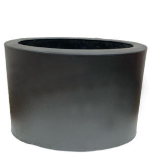 Pot Metal Black Oval Shaped