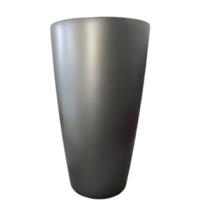 Plastic self watering black pot with wheel