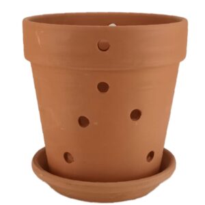 Pot Terracotta Side holes with Clay Plate