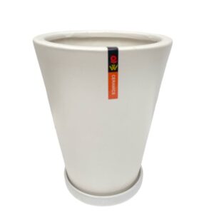 Pot Cone Shape Matt White