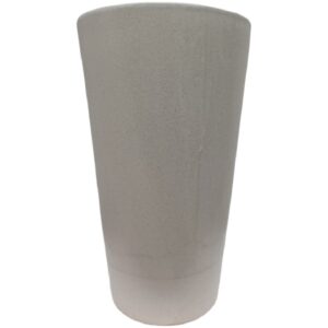 Pot Tall V Shaped Dotted White