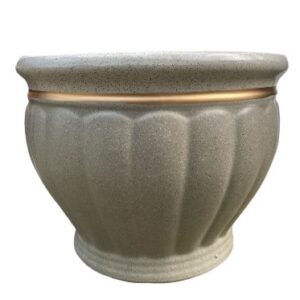 Pot Large Petal Texture White and Light Grey Dot