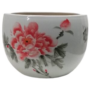 Pot Chinese Hand Painted Flower Pattern