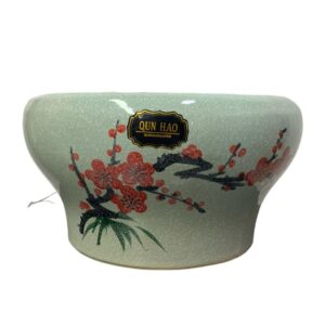 Pot Jade with plum blossom 水彩梅花