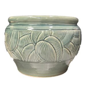 Pot Grey Leaf Pattern 灰叶子