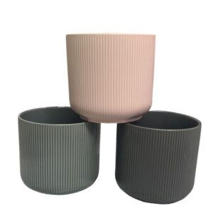 Pot Matt Colour Vertical Striped 中温哑光