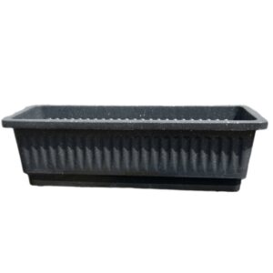 Plastic Planter Black L 89cm x W 32cm x H 27 cm