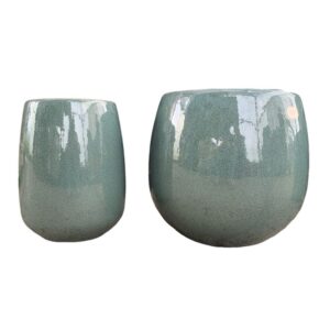 Dark Jade Glossy Pot