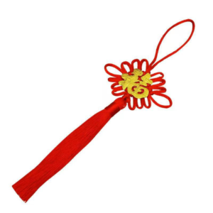 CNY Chinese Knot with Gold 福 tassel (5 pcs/pkt)