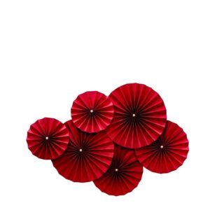 CNY Paper Fan 纸圆扇子（30pcs/pkt)